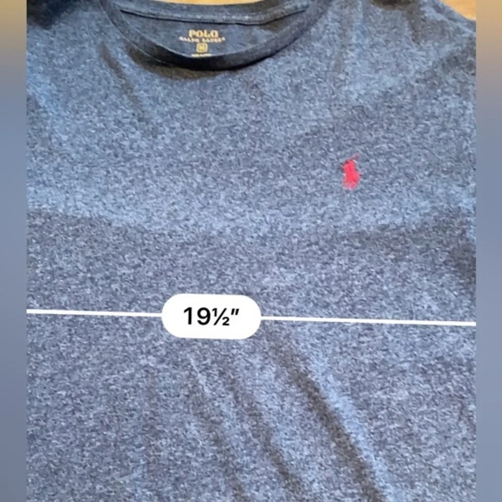 Polo‎ by Ralph Lauren  Medium Heather Slate Gray Crew Neck Cotton Polo